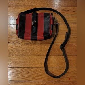 Clare v striped shoulder / crossbody purse
